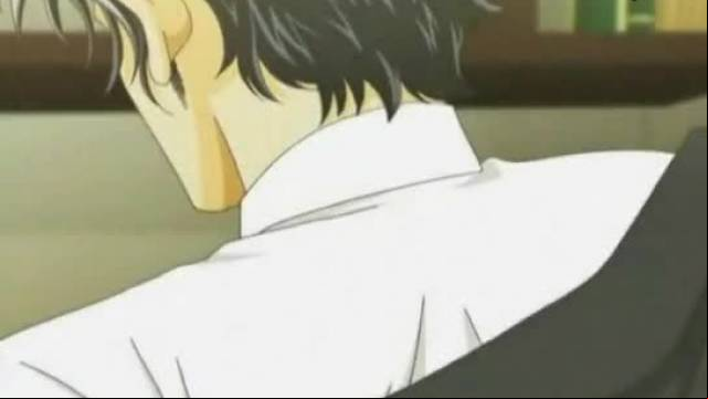 Two hentai guys touching and kissing on sofa
